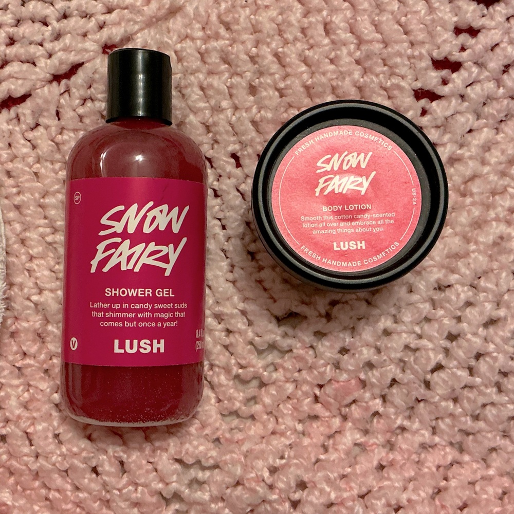 Lush Snow Fairy Bath wash and Body Lotion